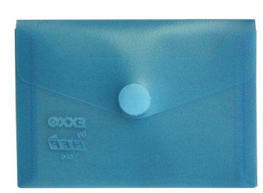 Dokumententaschen Sammelmappen Sichttaschen A7 quer transparent blau- Dokumentenmappe mit Klappe und Klettverschluss - 10 Stück